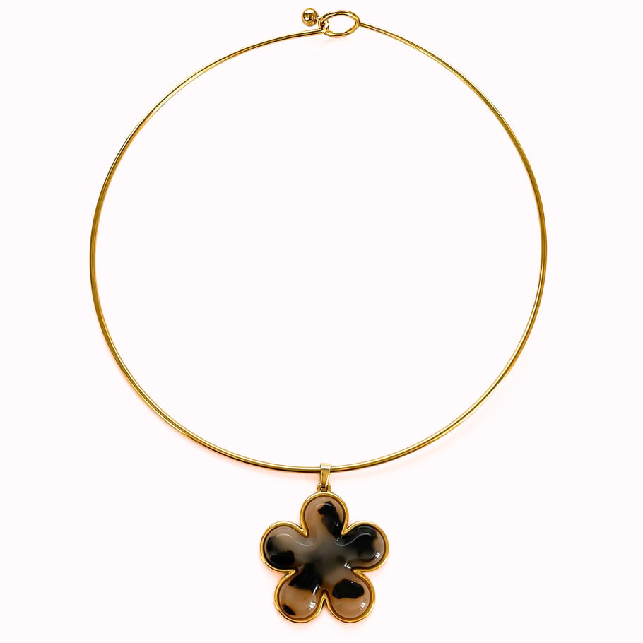 Collar flor de leopardo