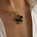 Collar flor de leopardo
